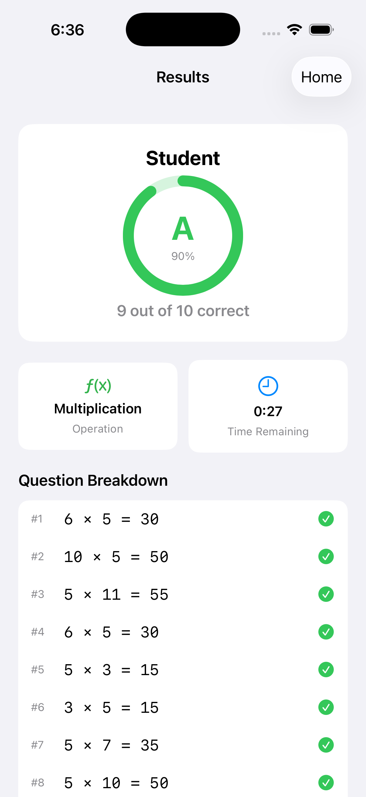 Math Flashcards